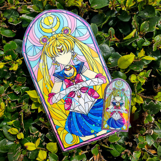 Sailor Moon Stained Glass Vinyl Sticker
