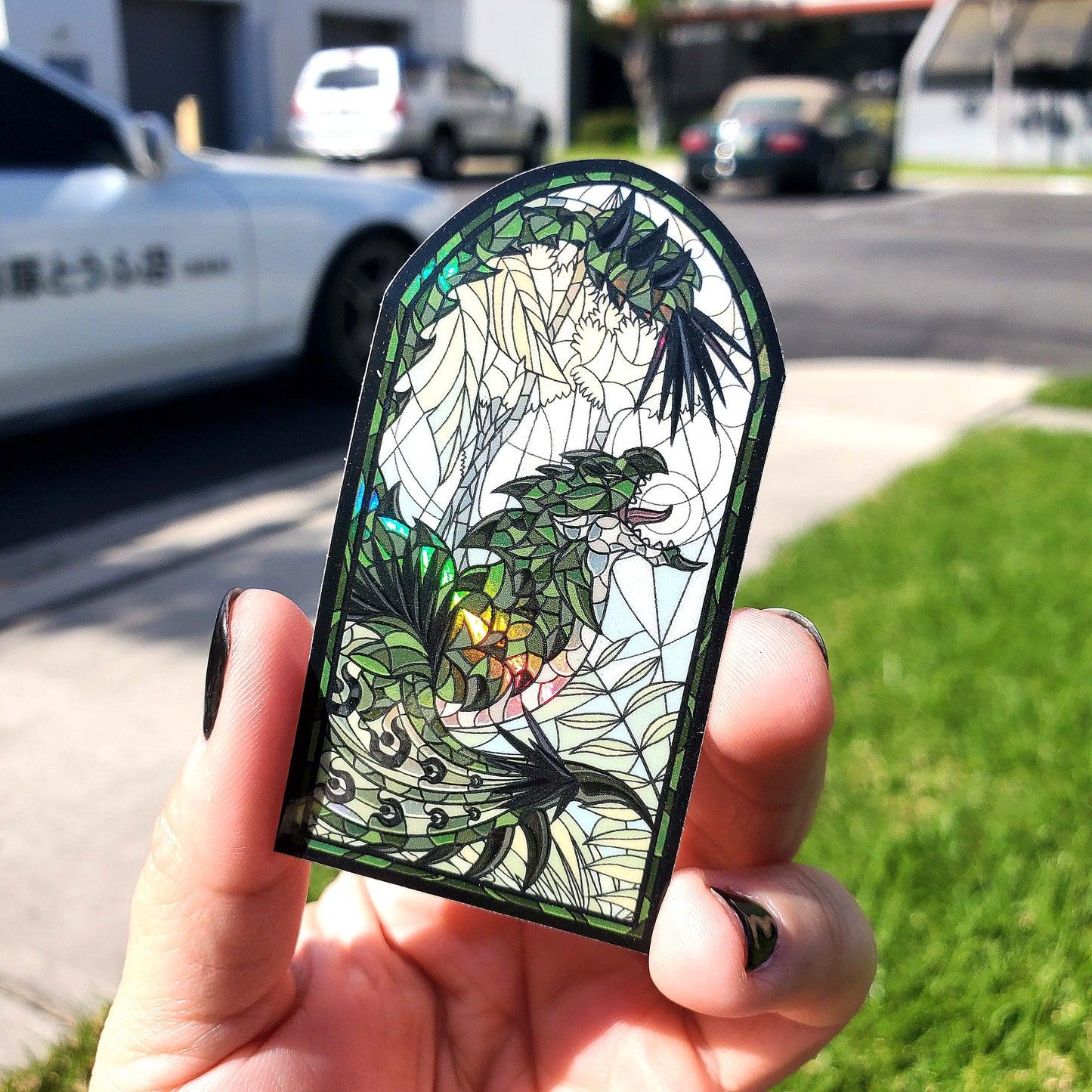 Rathian Stained Glass Vinyl Sticker
