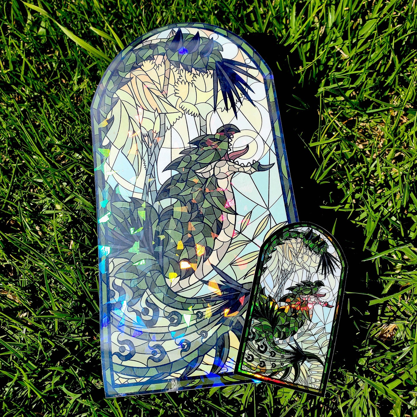 Rathian Stained Glass Vinyl Sticker