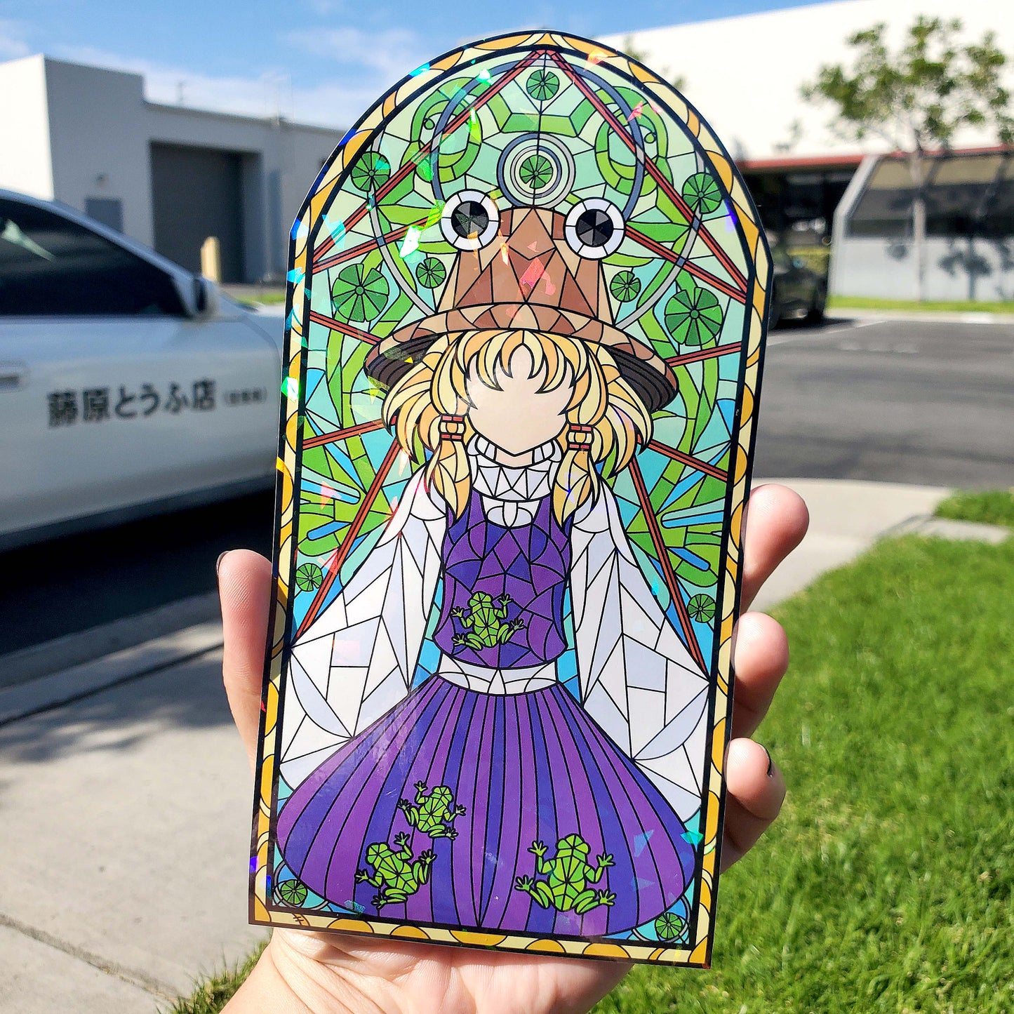 Suwako Moriya Stained Glass Vinyl Sticker