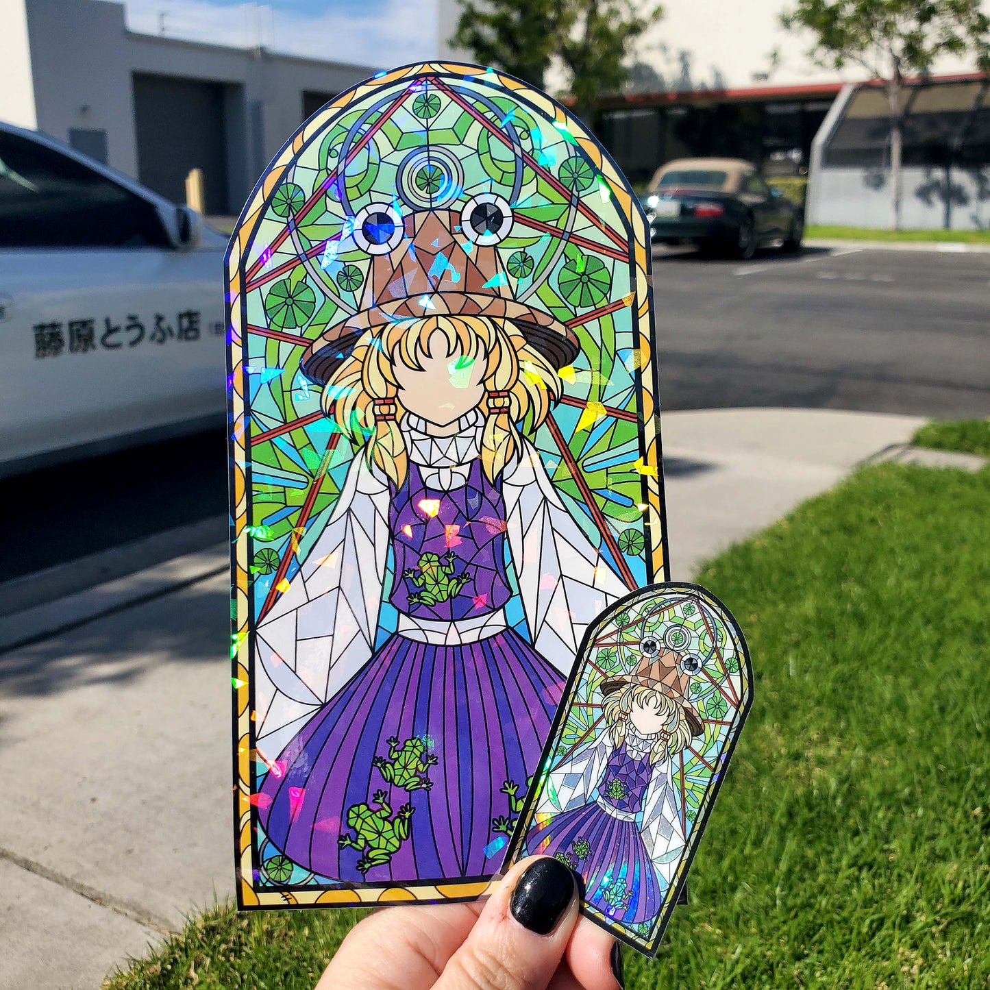 Suwako Moriya Stained Glass Vinyl Sticker