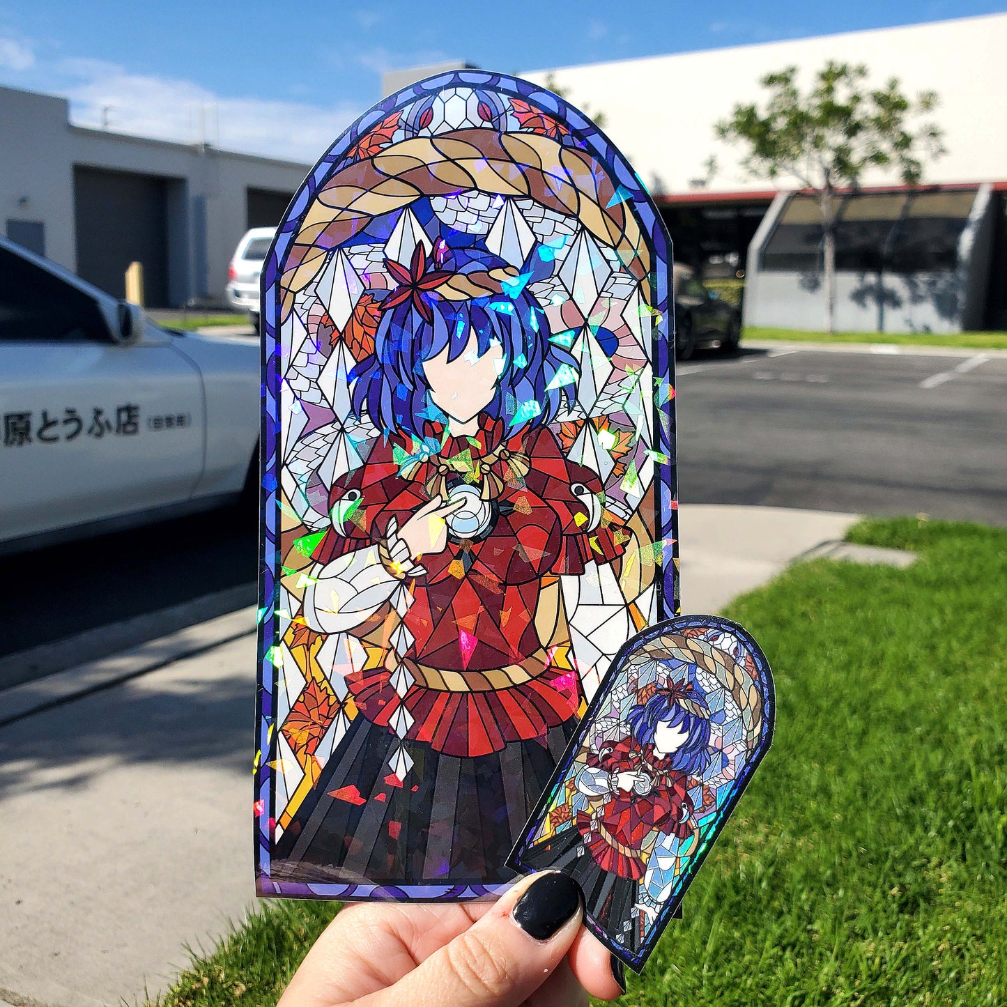 Kanako Yasaka Stained Glass Vinyl Sticker
