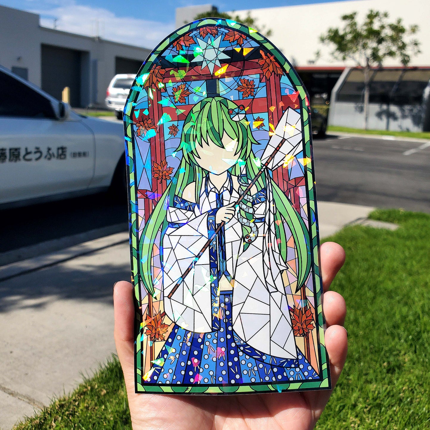 Sanae Kochiya Stained Glass Vinyl Sticker