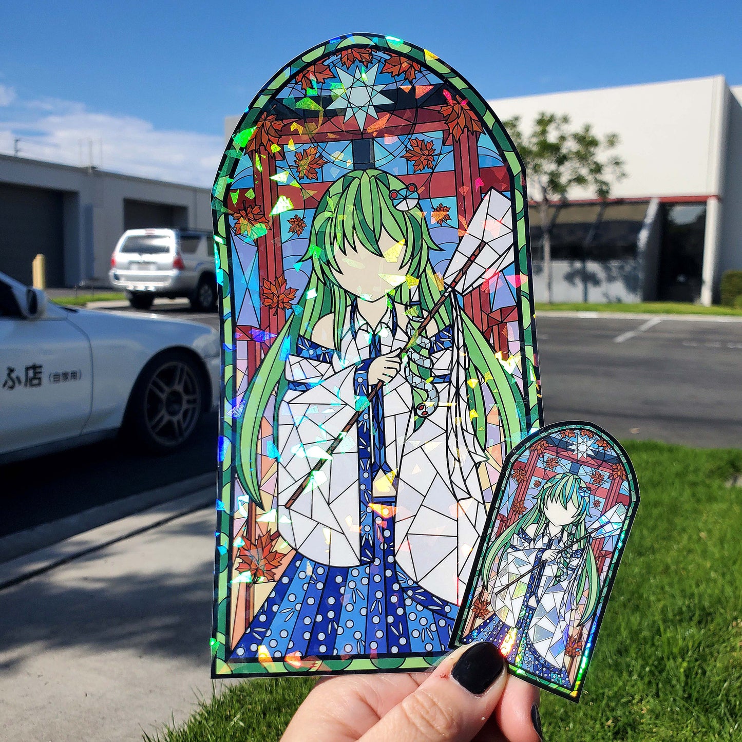 Sanae Kochiya Stained Glass Vinyl Sticker