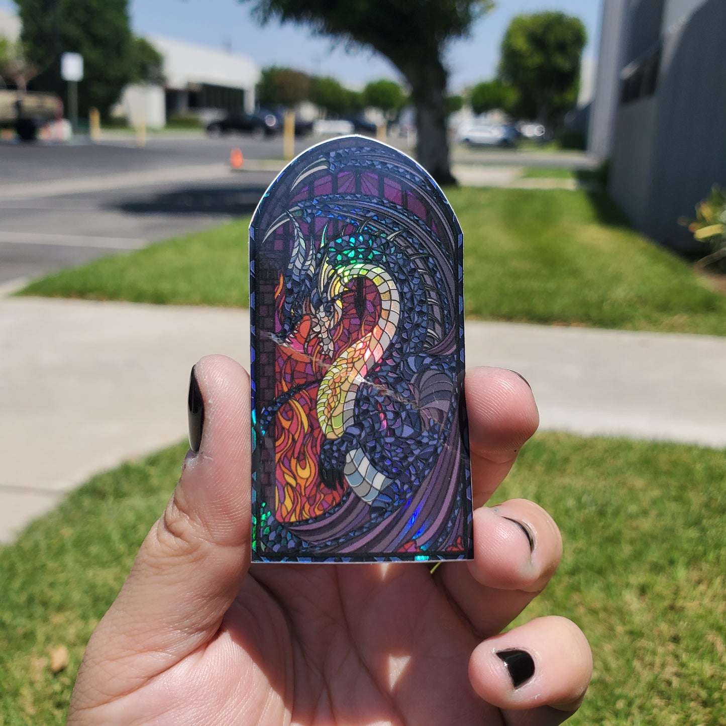 Fatalis Stained Glass Vinyl Sticker