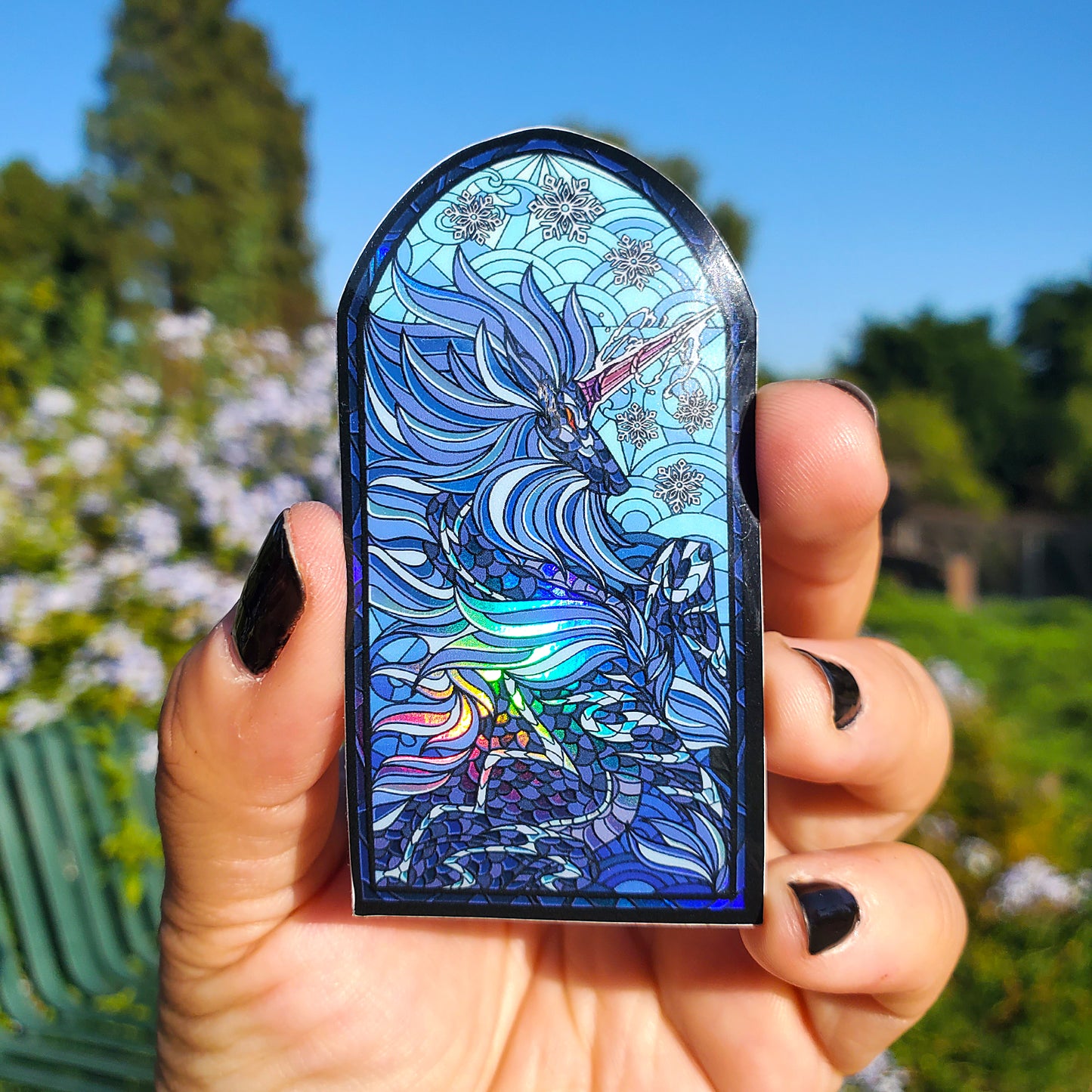 Oroshi Kirin Stained Glass Vinyl Sticker