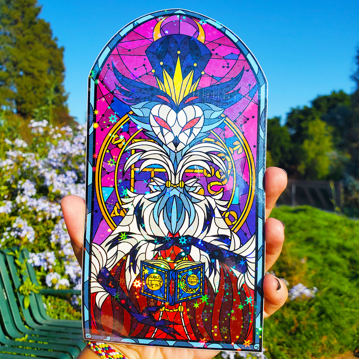 Stolas Stained Glass Vinyl Sticker