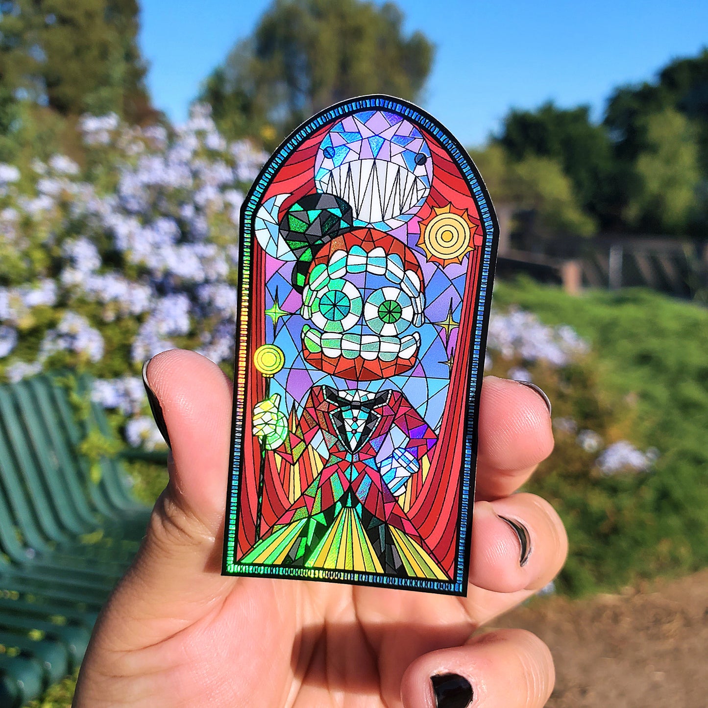 Caine Stained Glass Vinyl Sticker