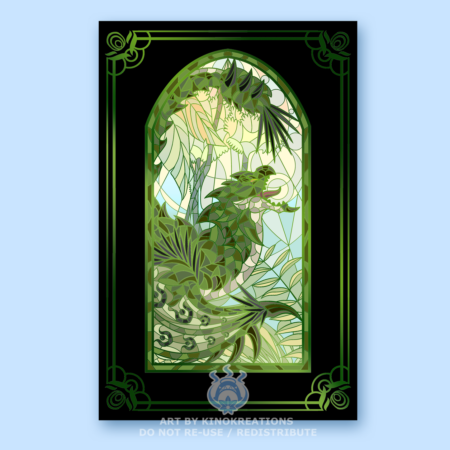 11 x 17" Stained Glass Rathian - Foil Print