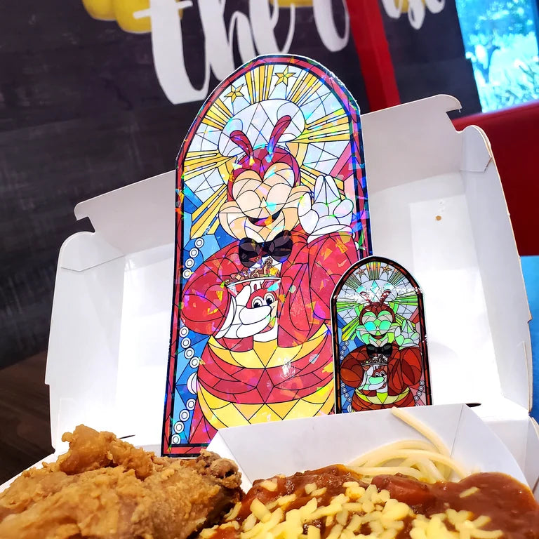 Jollibee Stained Glass Vinyl Sticker