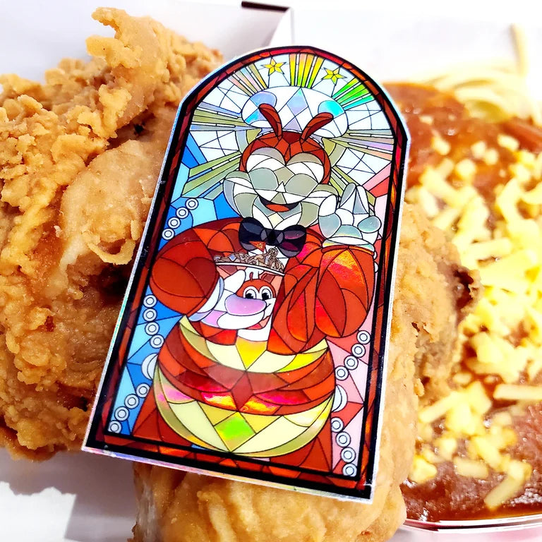 Jollibee Stained Glass Vinyl Sticker