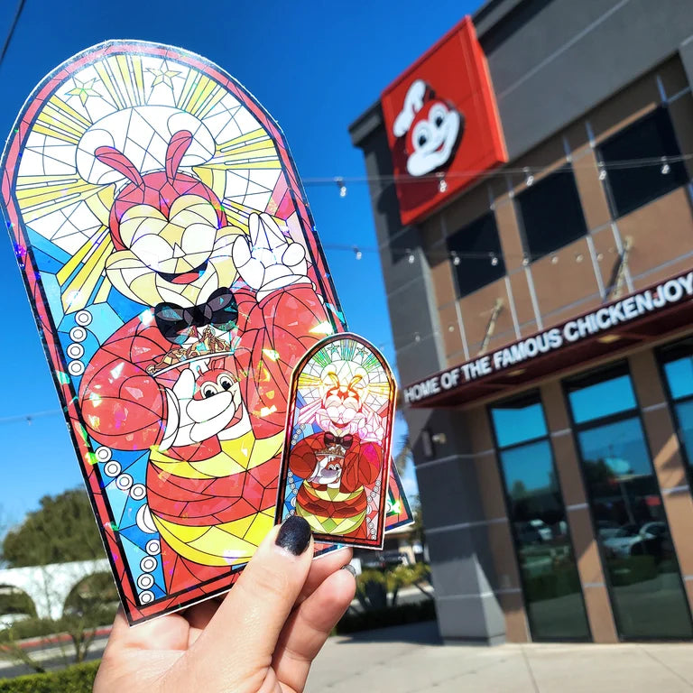 Jollibee Stained Glass Vinyl Sticker