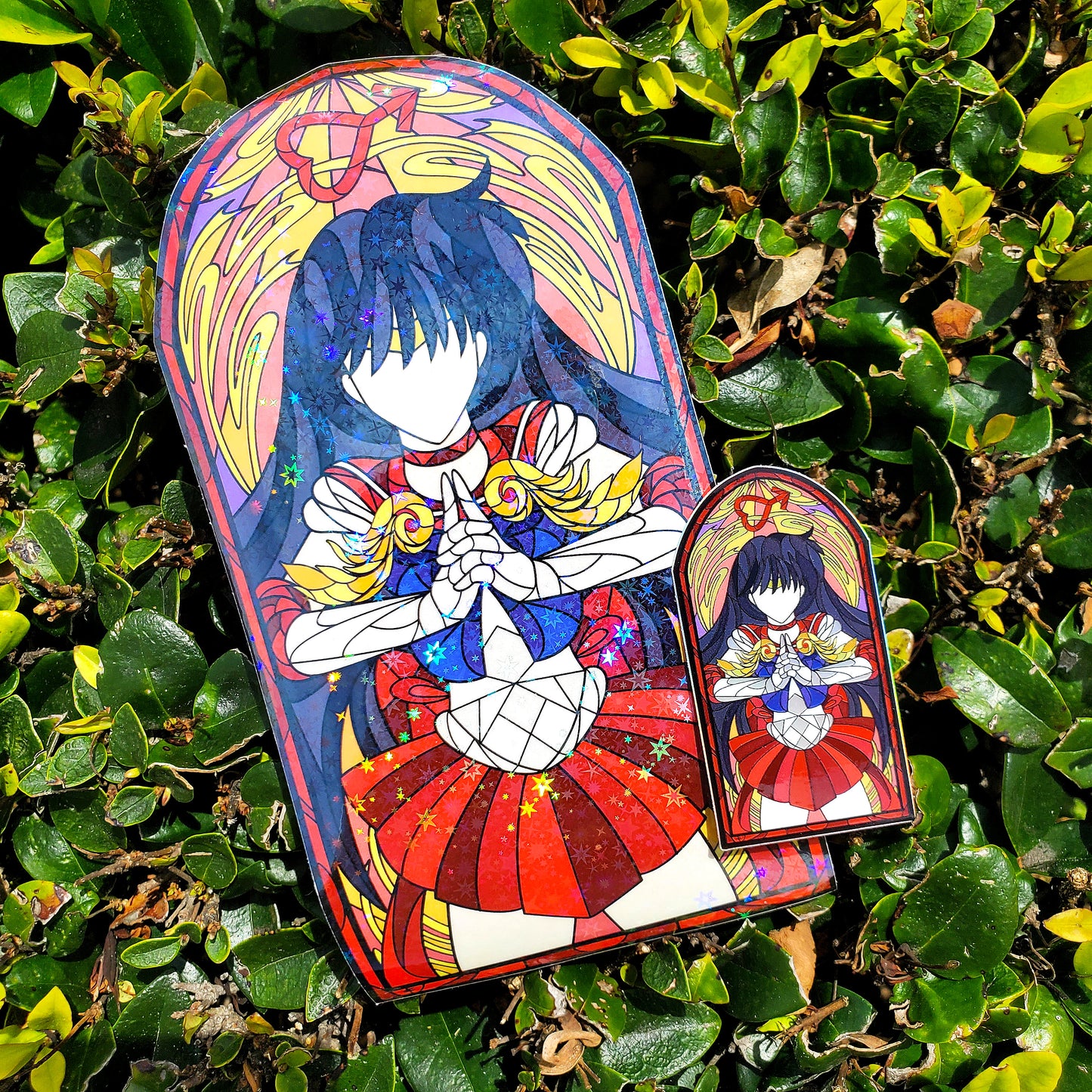 Sailor Mars Stained Glass Vinyl Sticker