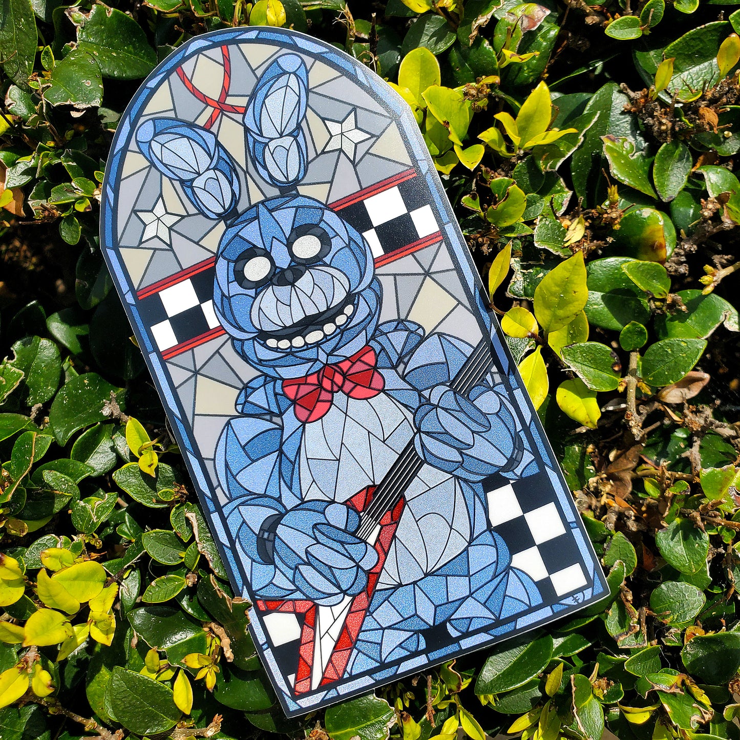 Bonnie the Bunny Stained Glass Vinyl Sticker