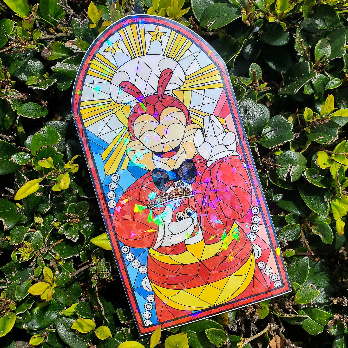 Jollibee Stained Glass Vinyl Sticker