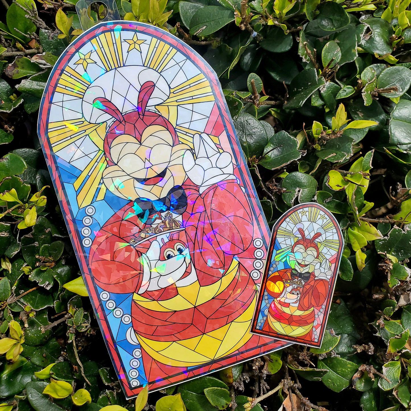 Jollibee Stained Glass Vinyl Sticker