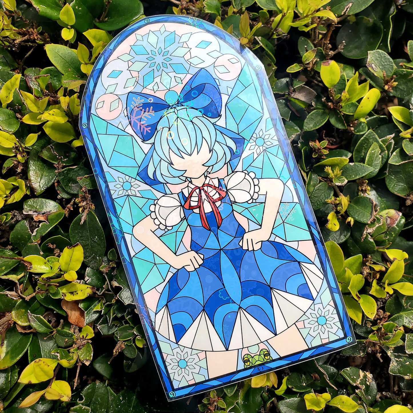 Cirno Stained Glass Vinyl Sticker