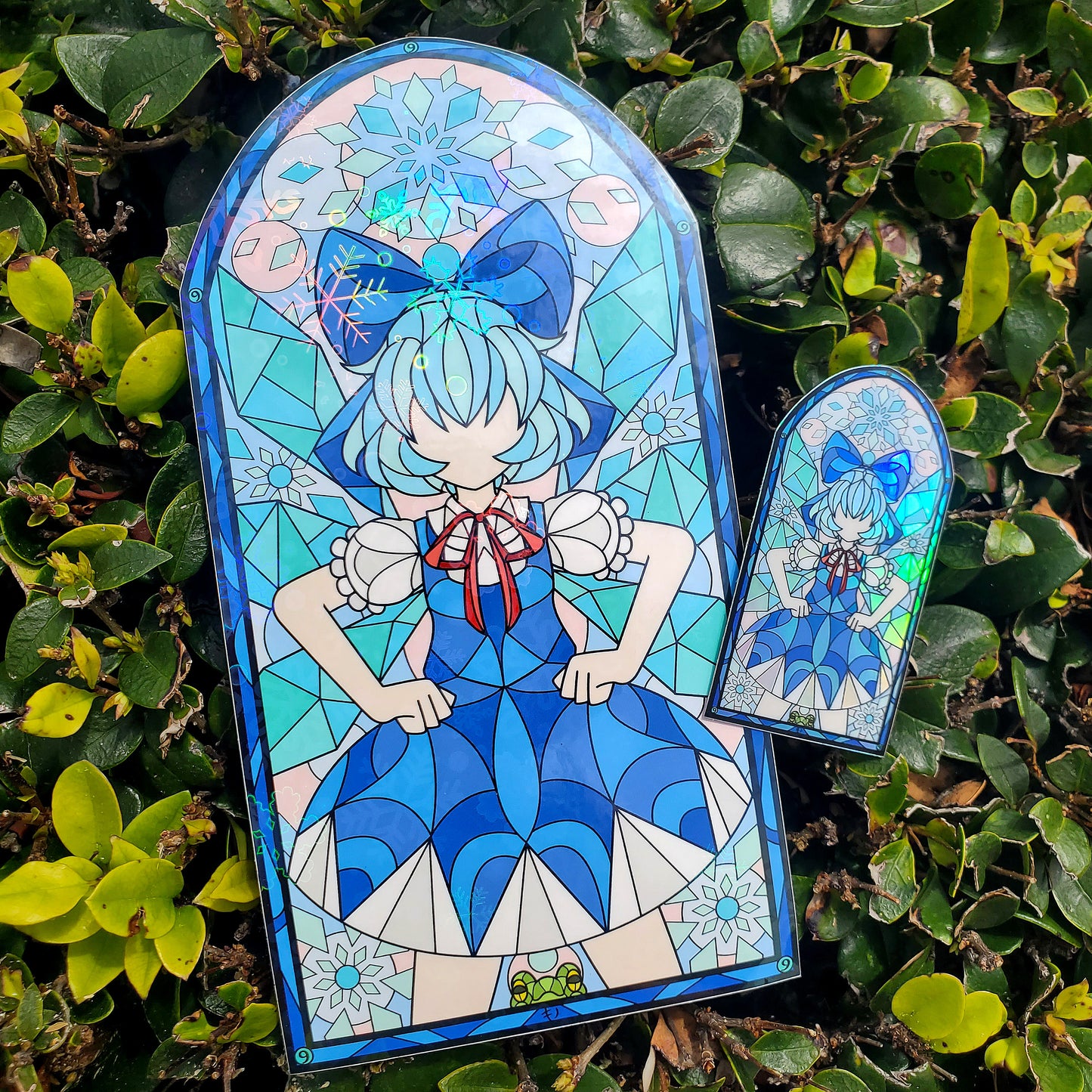 Cirno Stained Glass Vinyl Sticker