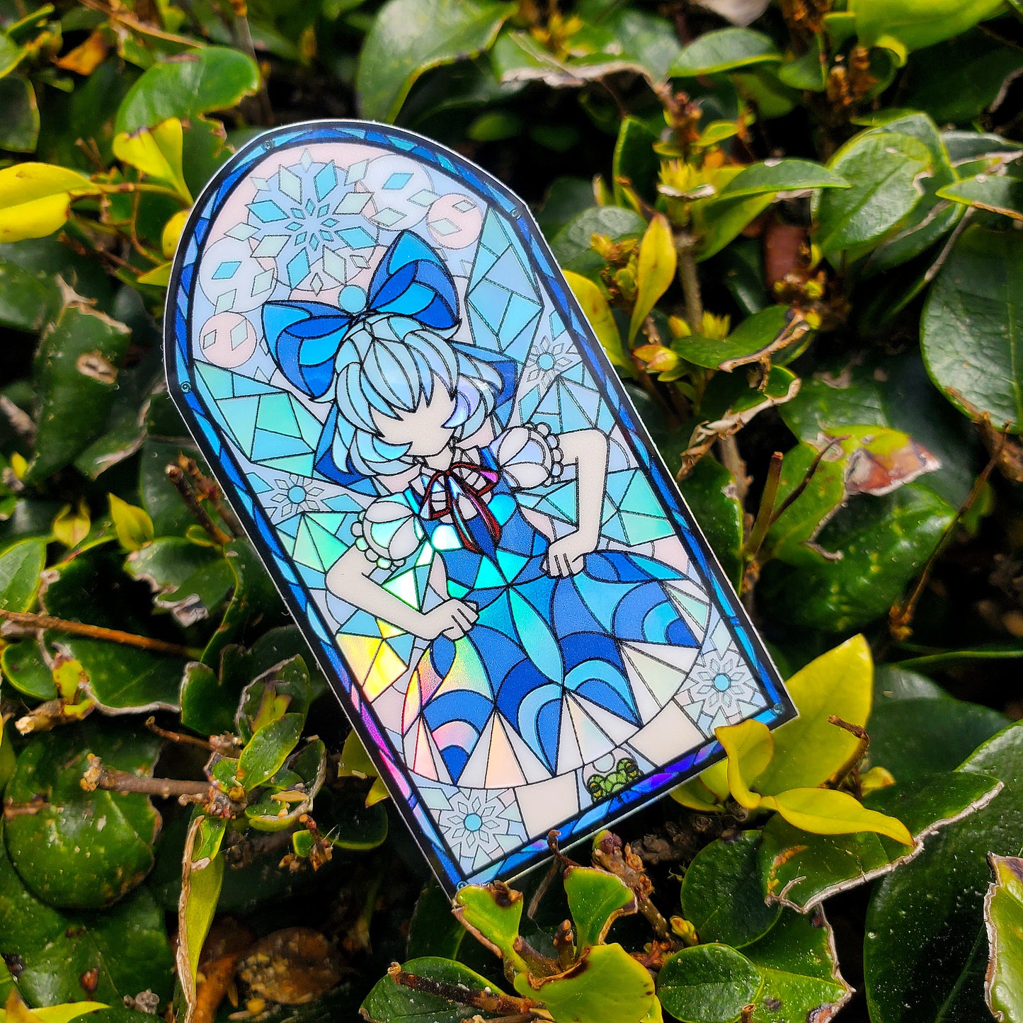 Cirno Stained Glass Vinyl Sticker