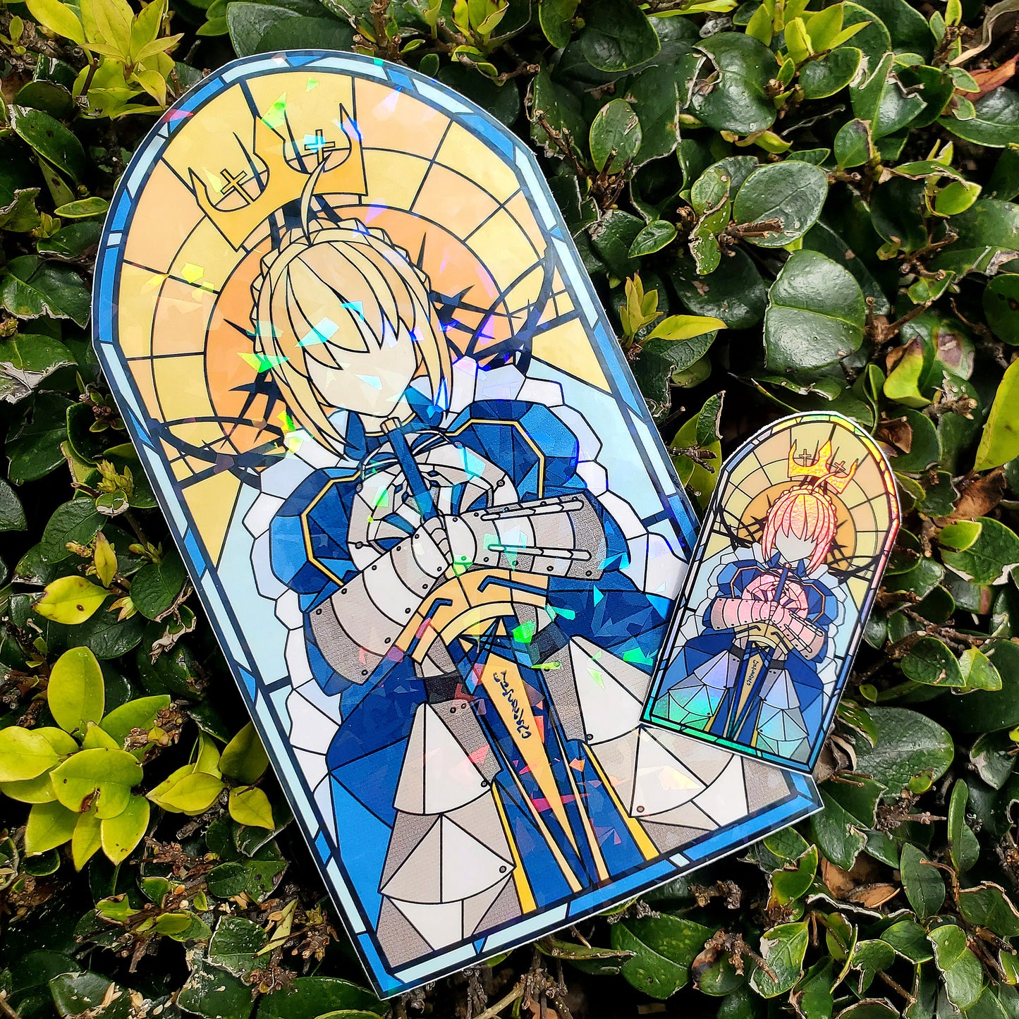 Artoria Pendragon (SABER) Stained Glass Vinyl Sticker