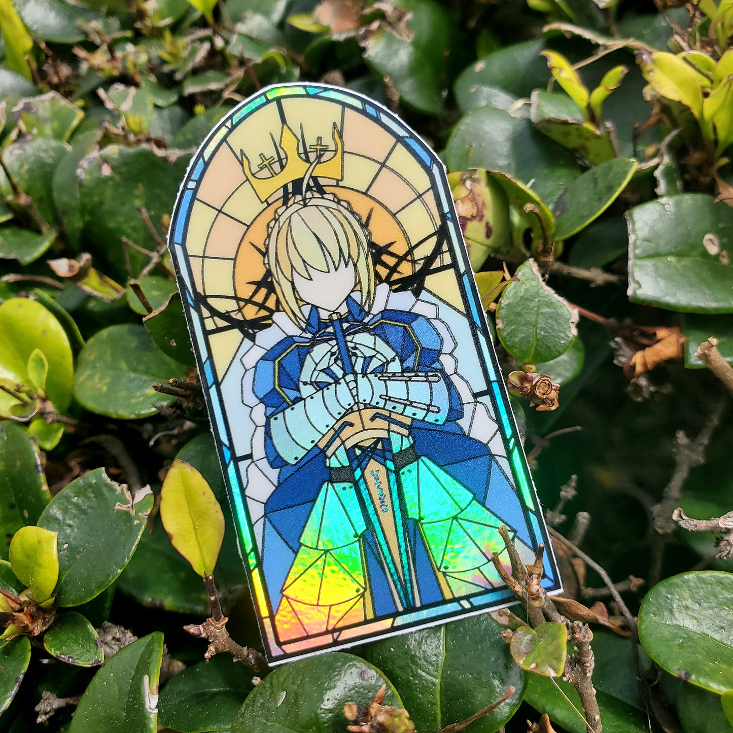 Artoria Pendragon (SABER) Stained Glass Vinyl Sticker