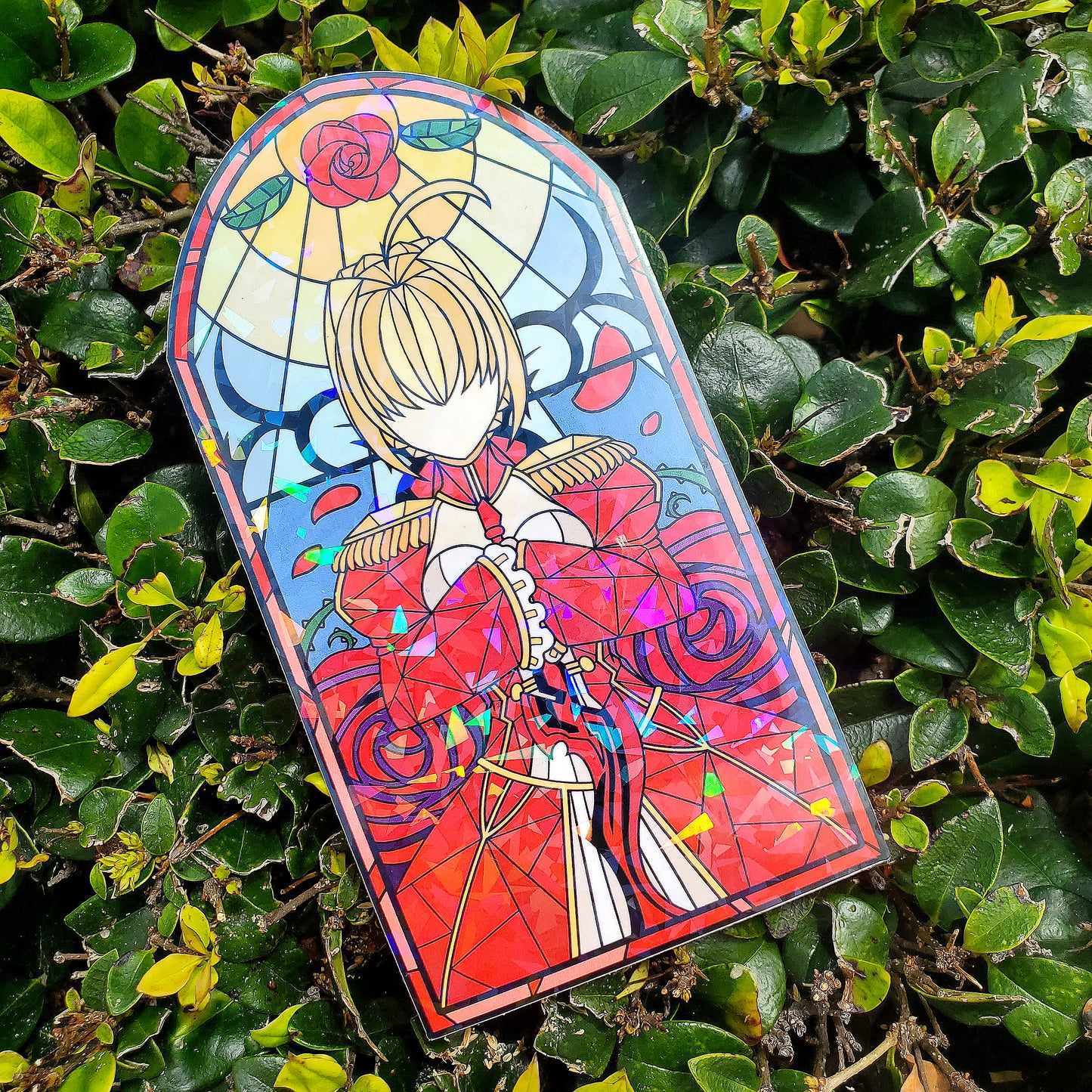 Nero Claudius (SABER) Stained Glass Vinyl Sticker