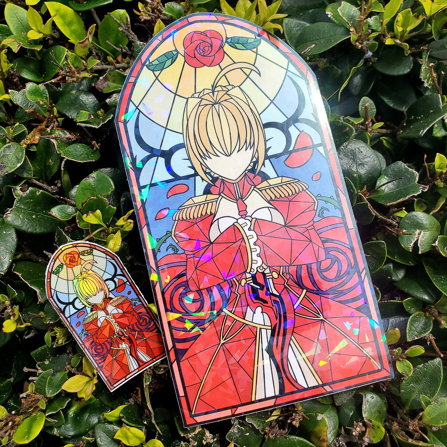 Nero Claudius (SABER) Stained Glass Vinyl Sticker