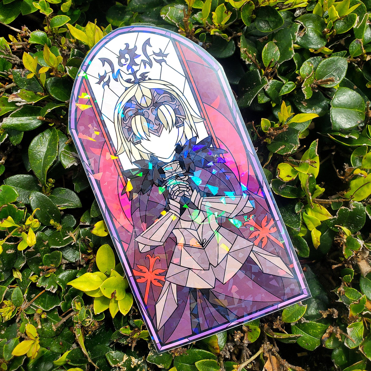 Jeanne D'Arc Alter (AVENGER) Stained Glass Vinyl Sticker