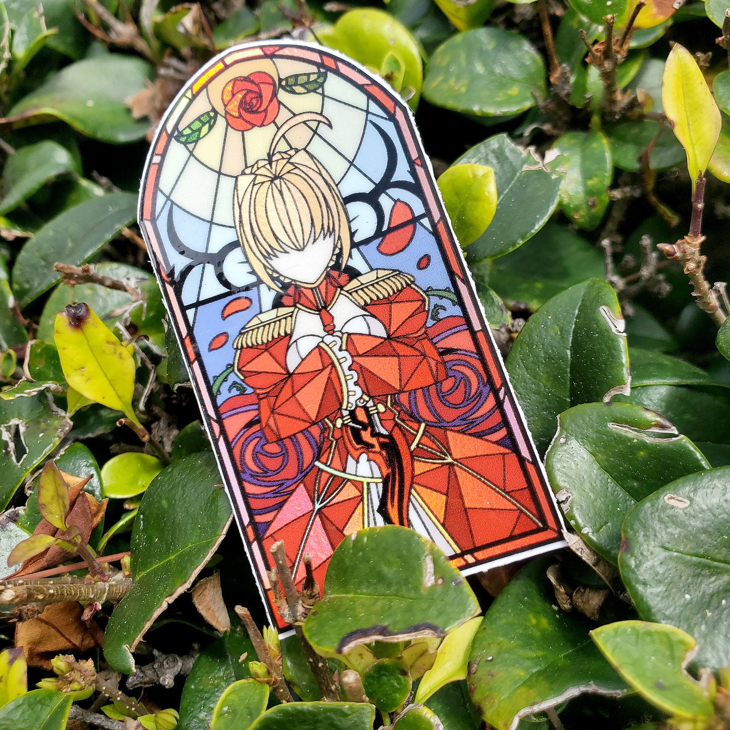 Nero Claudius (SABER) Stained Glass Vinyl Sticker