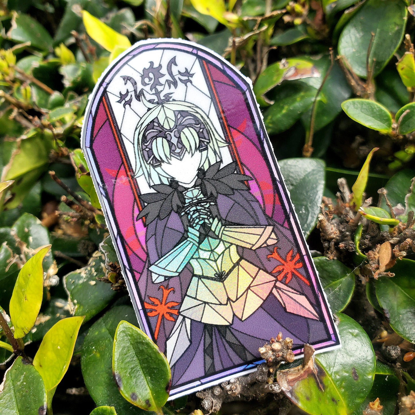 Jeanne D'Arc Alter (AVENGER) Stained Glass Vinyl Sticker