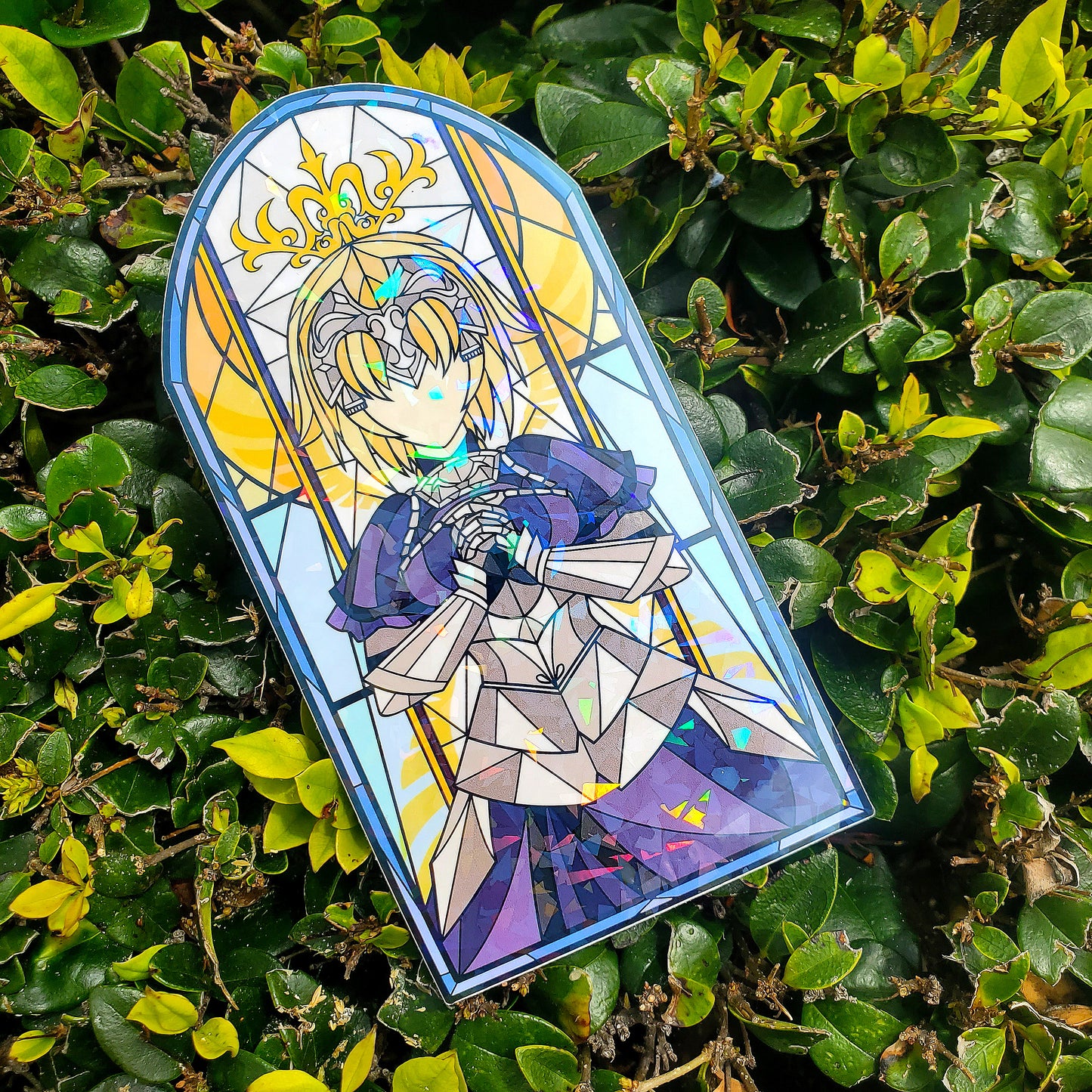 Jeanne D'Arc (RULER) Stained Glass Vinyl Sticker