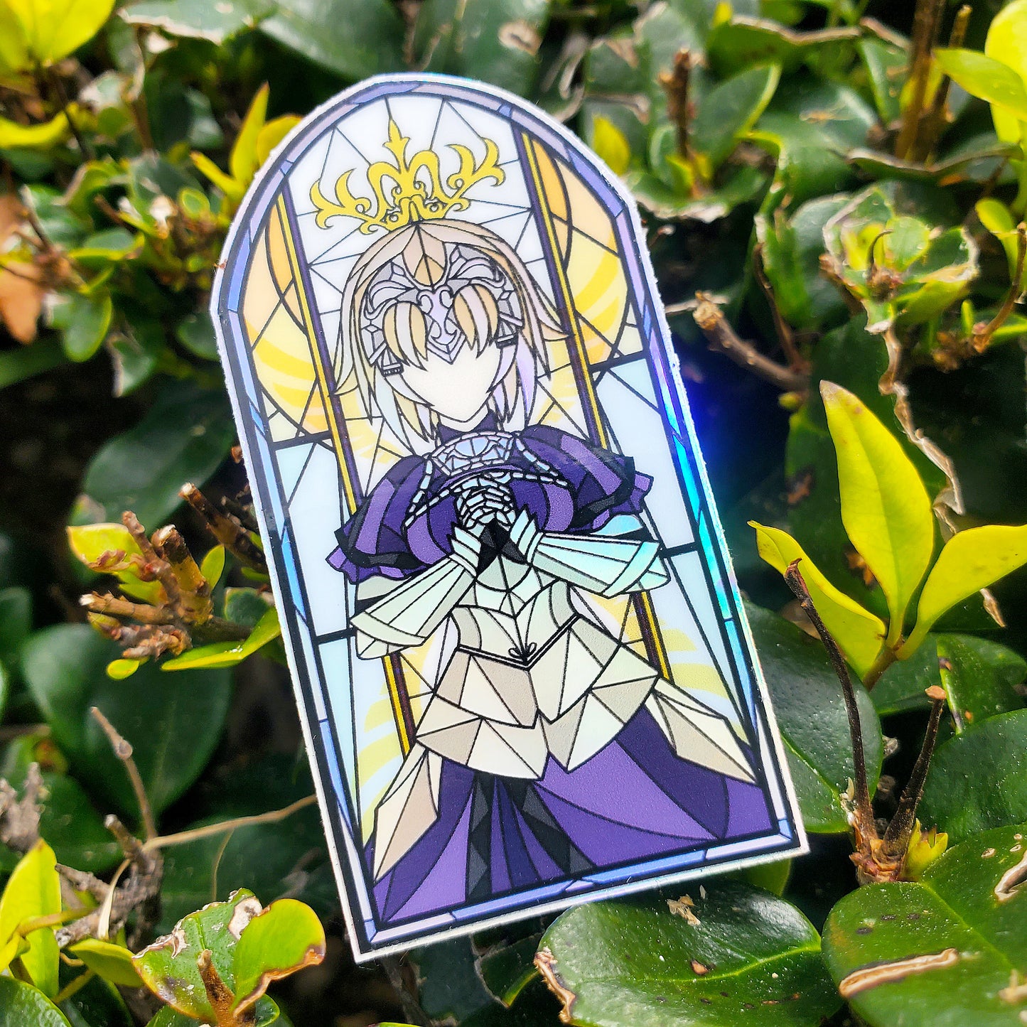 Jeanne D'Arc (RULER) Stained Glass Vinyl Sticker