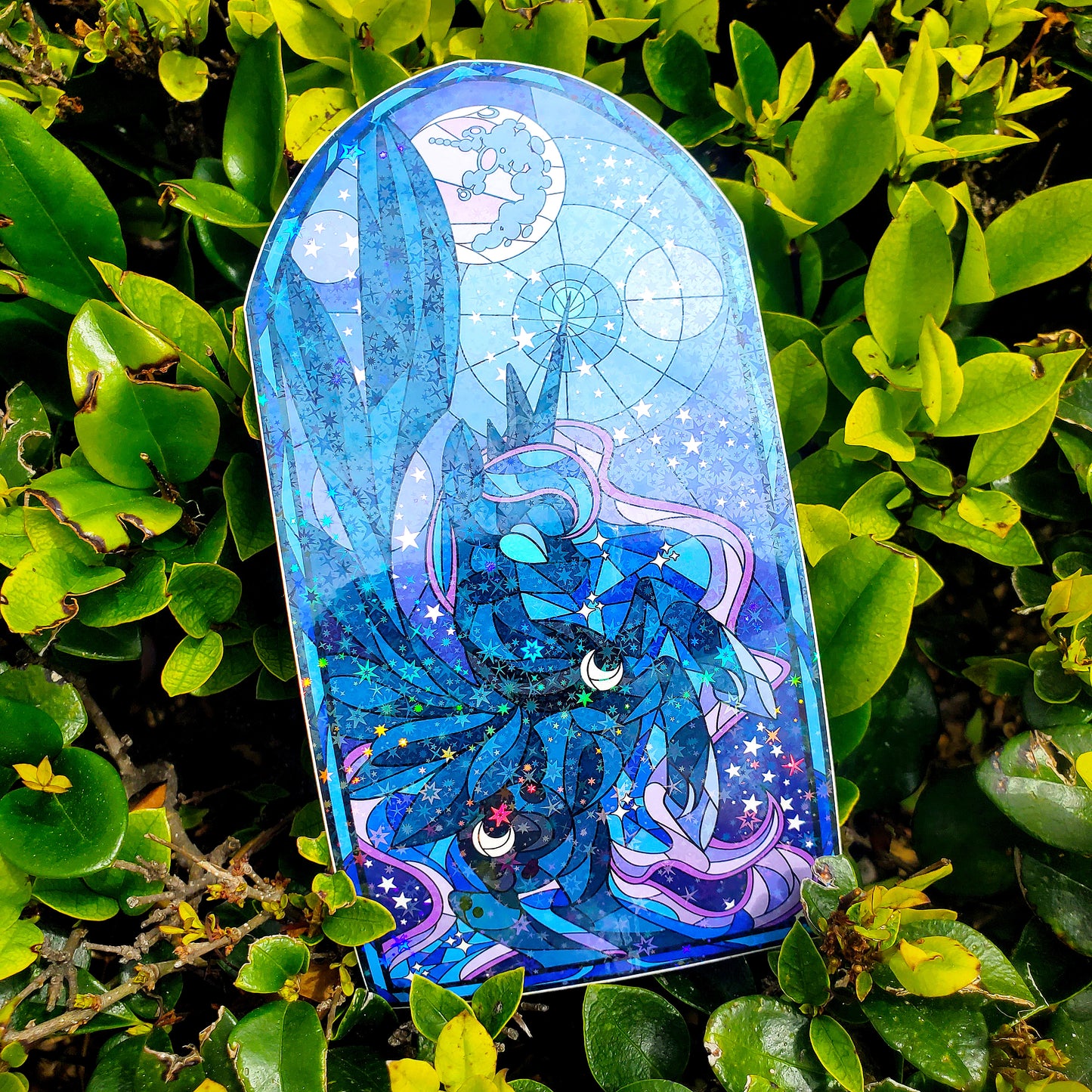 Princess Luna Stained Glass Vinyl Sticker