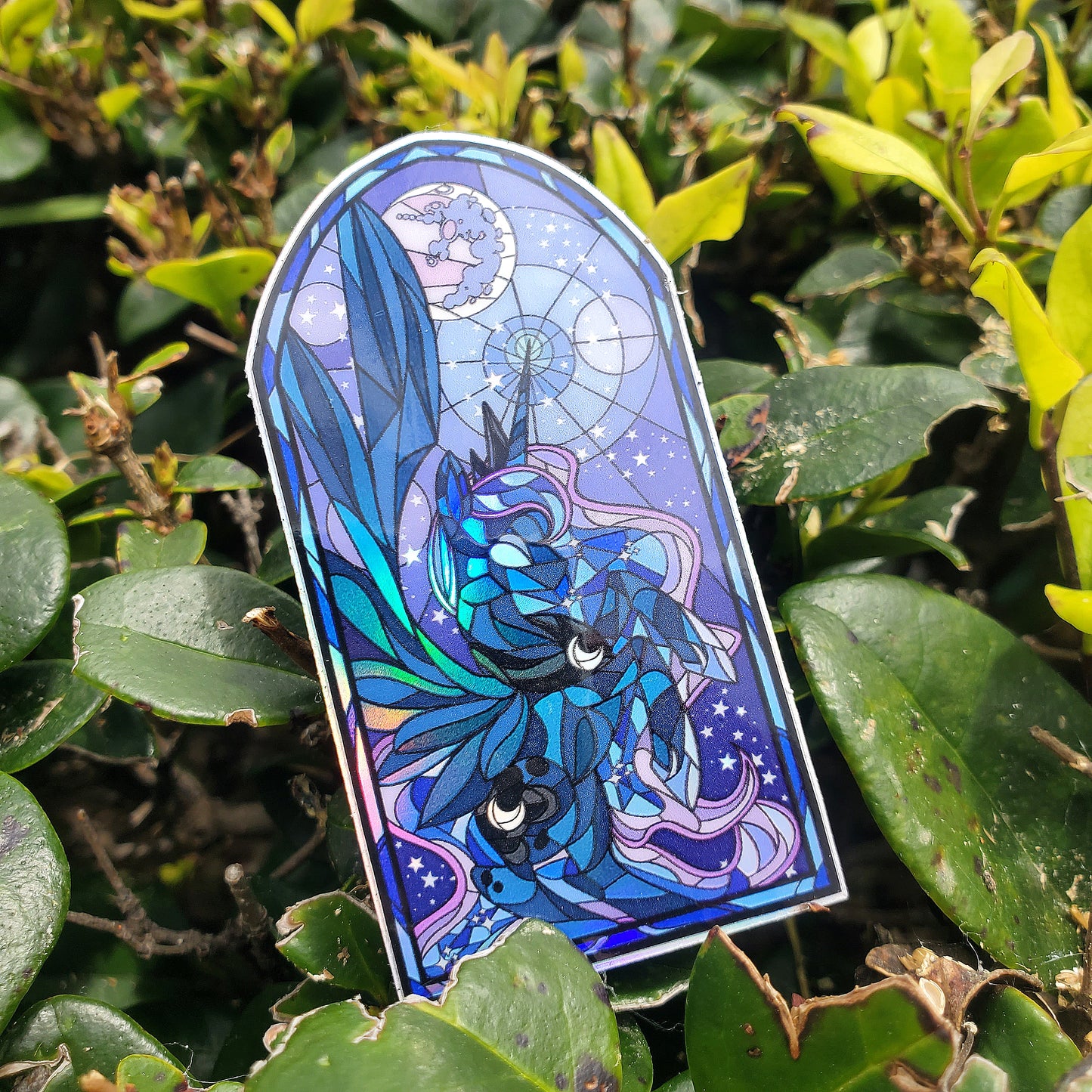 Princess Luna Stained Glass Vinyl Sticker