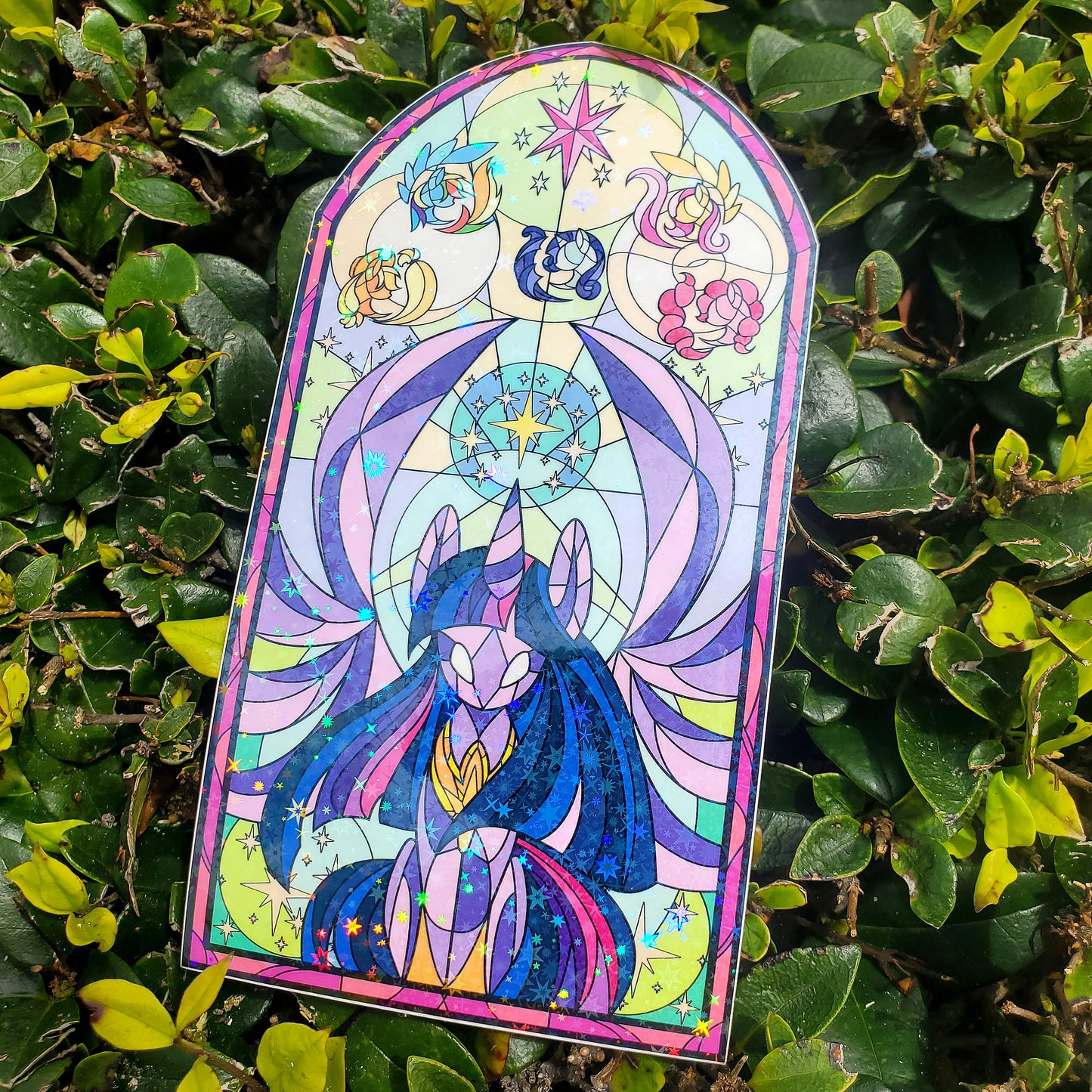 Princess Twilight Sparkle Stained Glass Vinyl Sticker