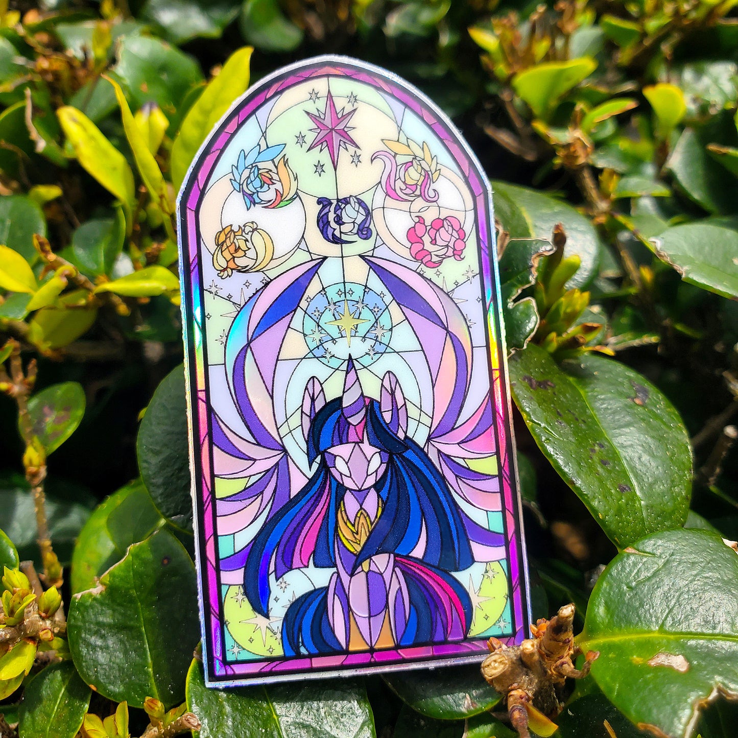 Princess Twilight Sparkle Stained Glass Vinyl Sticker