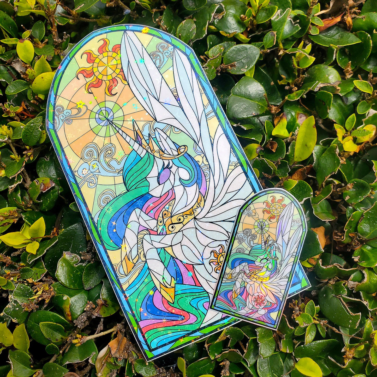 Princess Celestia Stained Glass Vinyl Sticker