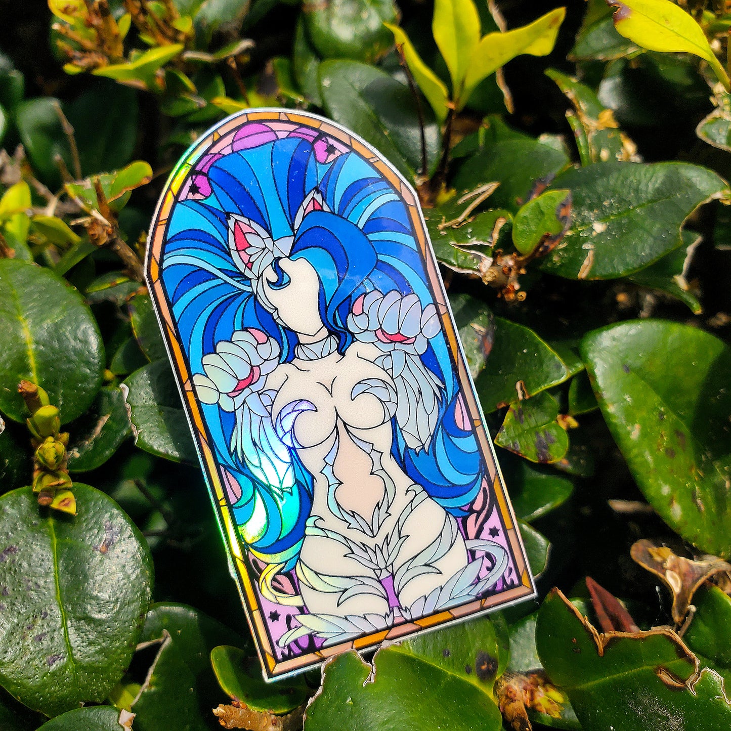 Felicia Stained Glass Vinyl Sticker