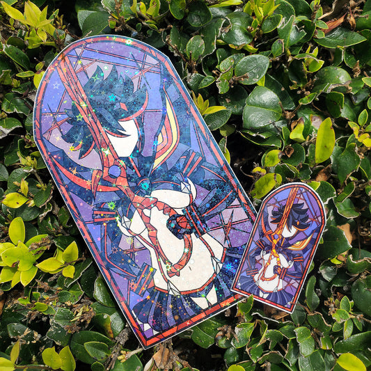 Ryuko Matoi Stained Glass Vinyl Sticker