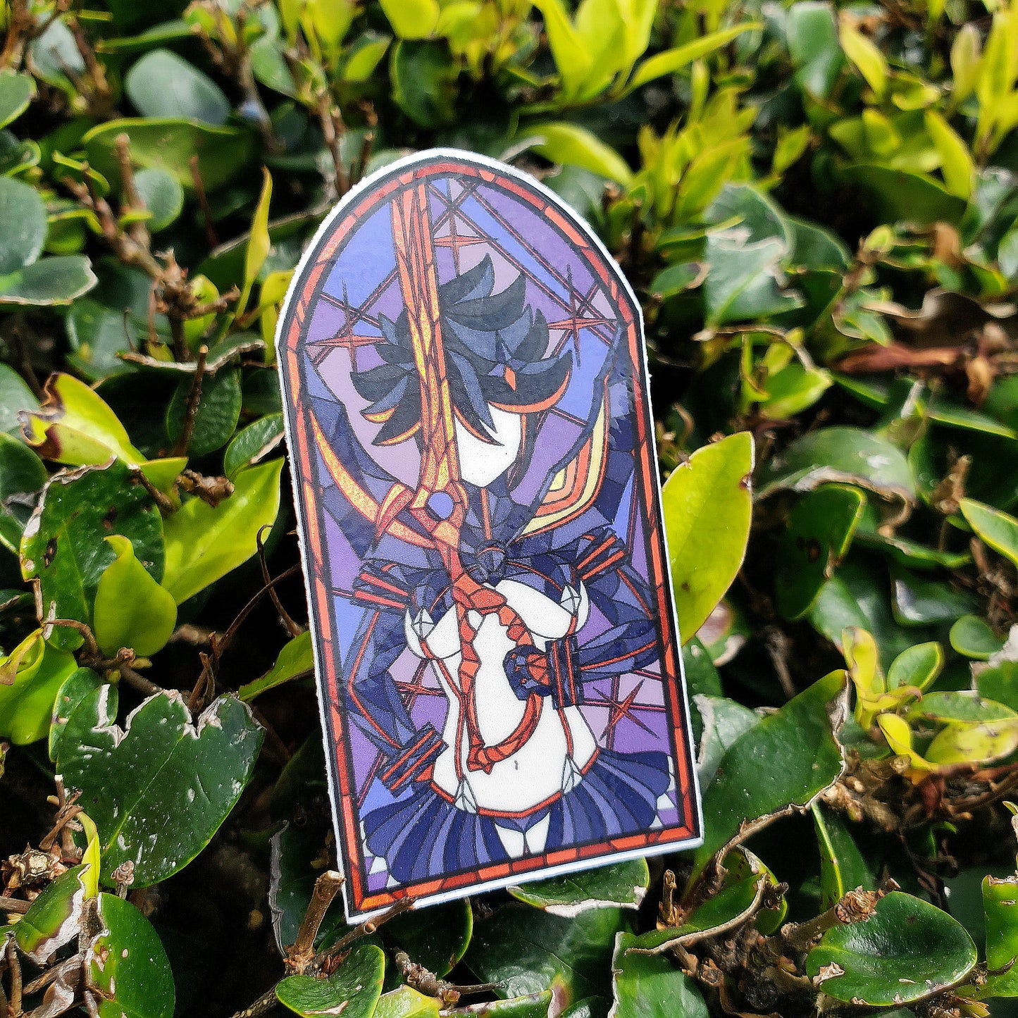 Ryuko Matoi Stained Glass Vinyl Sticker