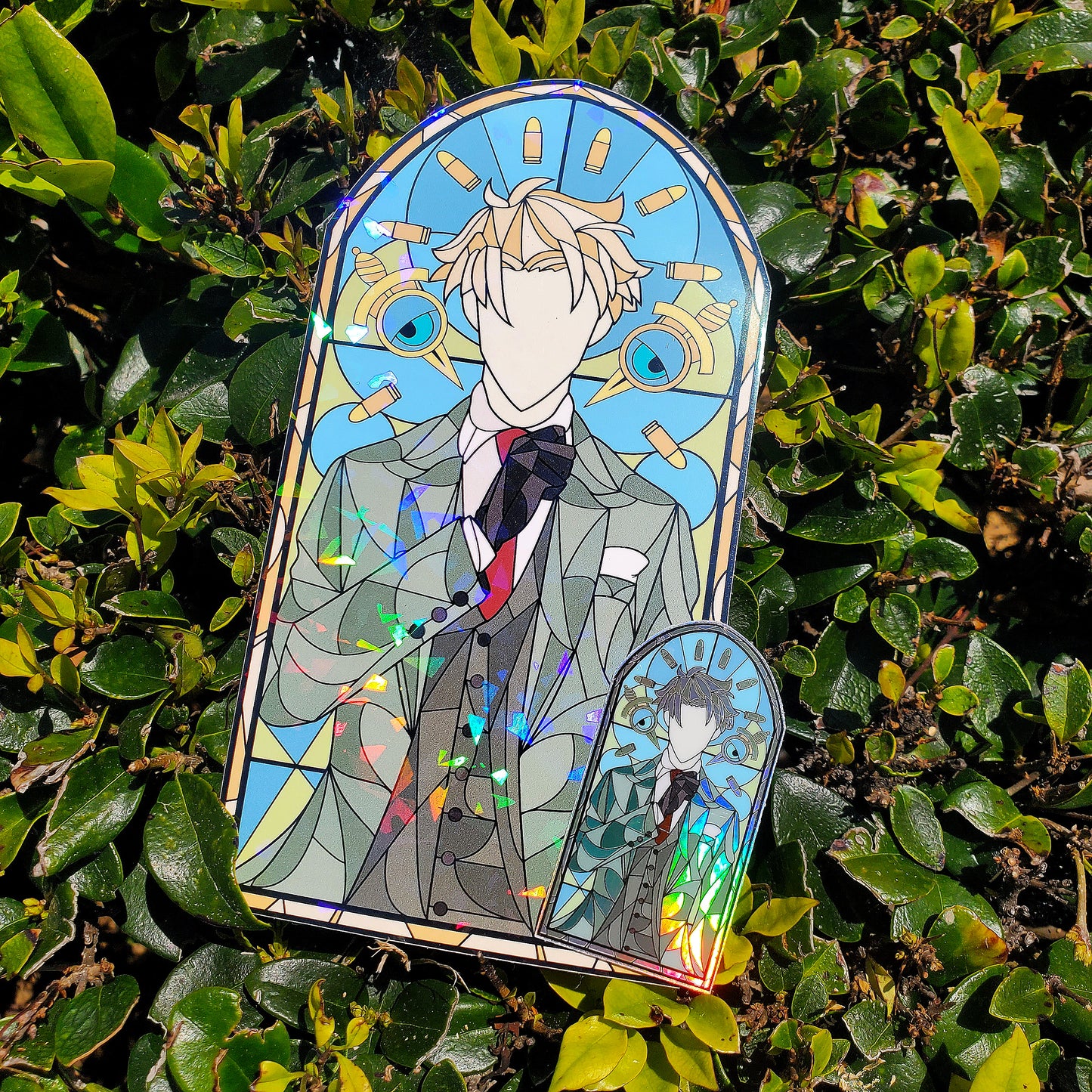 Loid Forger Stained Glass Vinyl Sticker