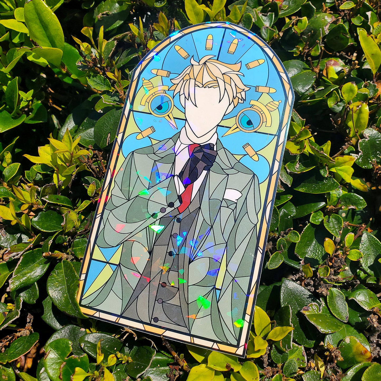 Loid Forger Stained Glass Vinyl Sticker