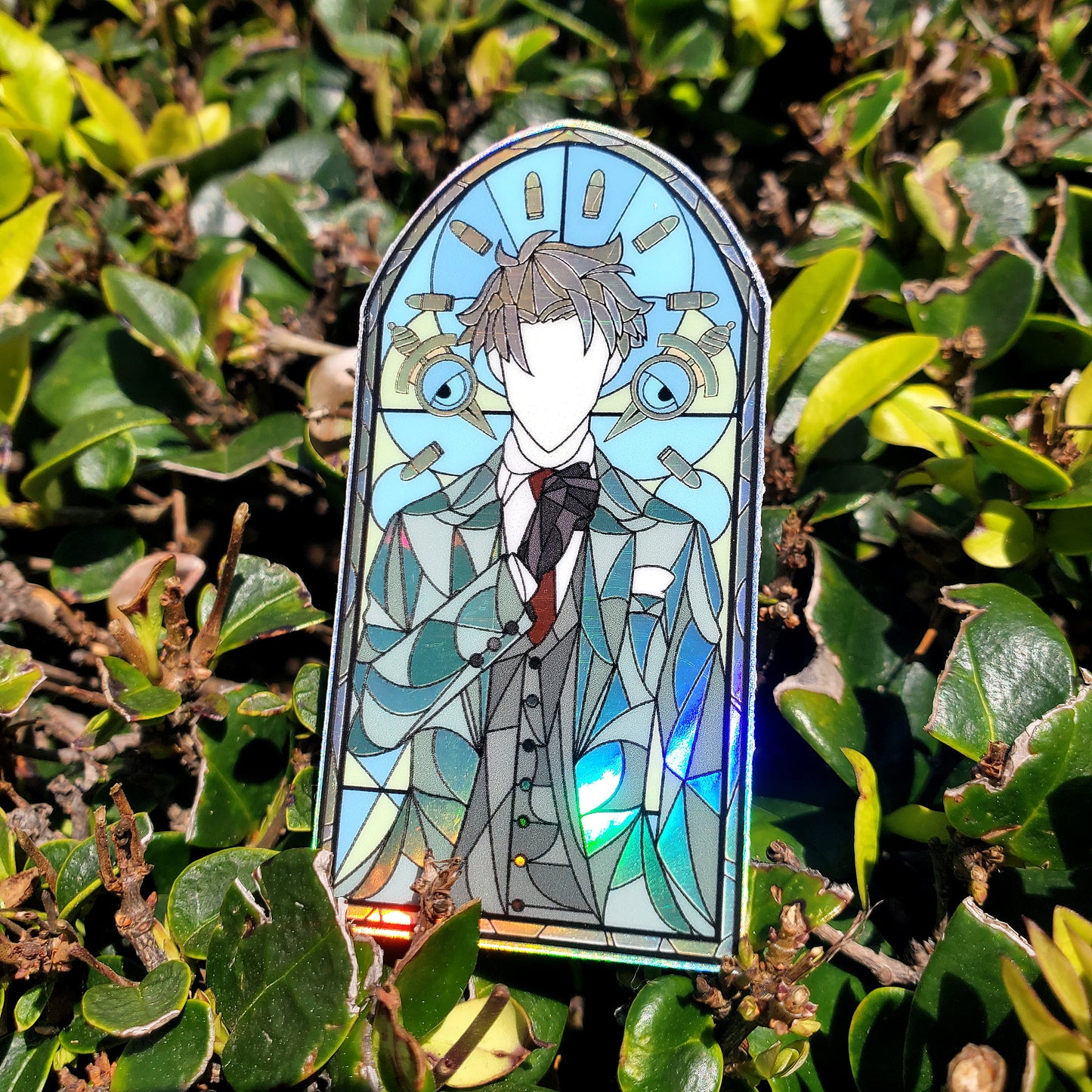 Loid Forger Stained Glass Vinyl Sticker