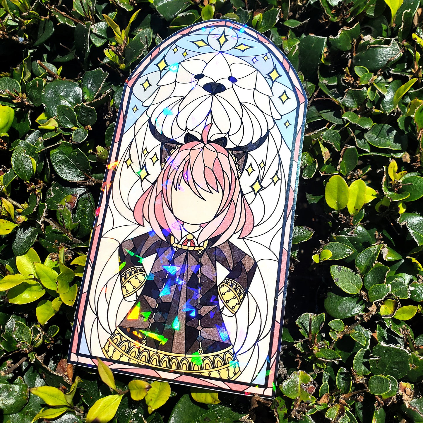 Anya Forger Stained Glass Vinyl Sticker