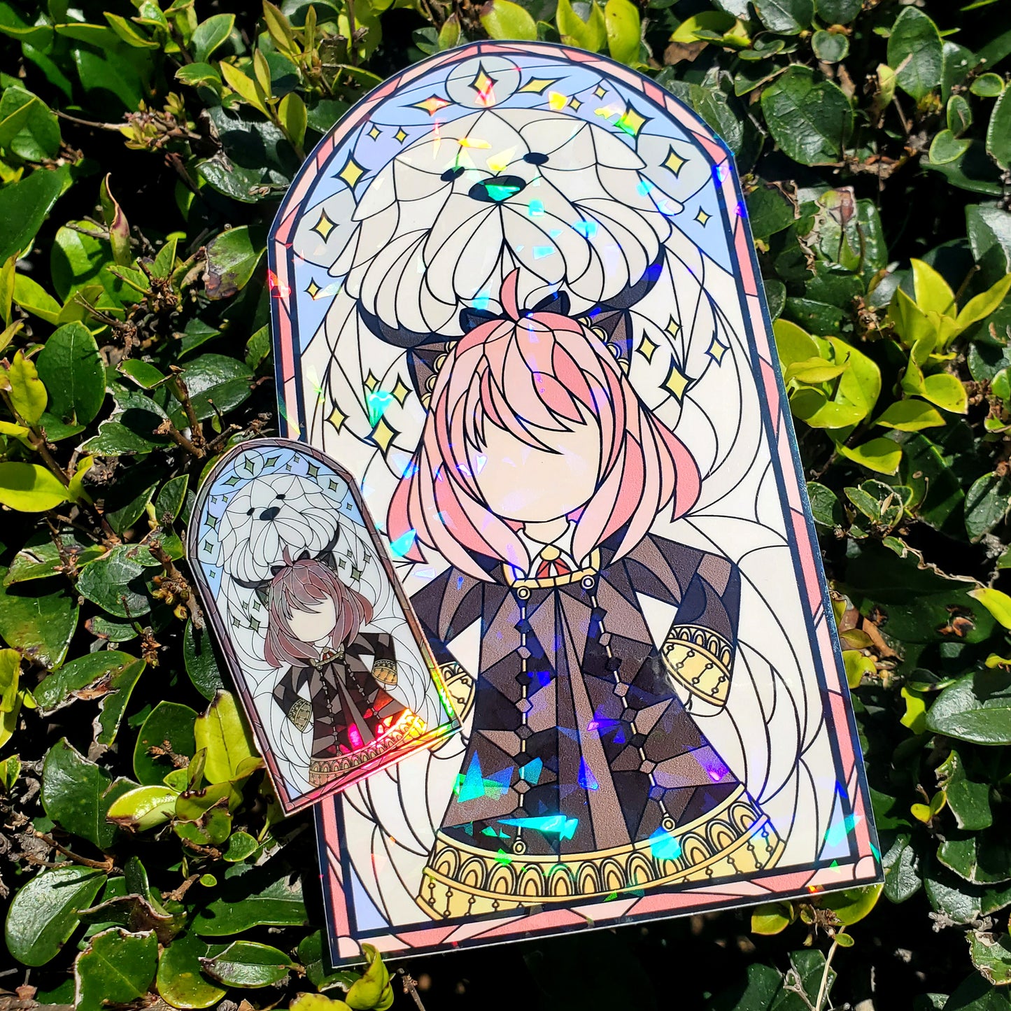 Anya Forger Stained Glass Vinyl Sticker