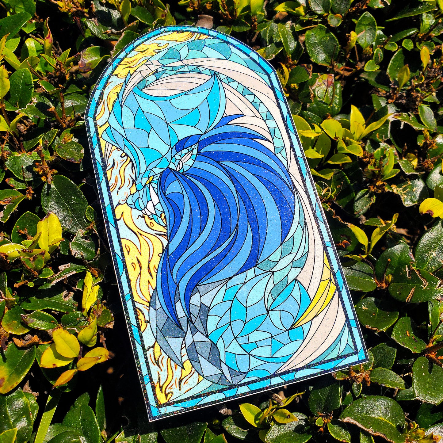 Lunastra Stained Glass Vinyl Sticker