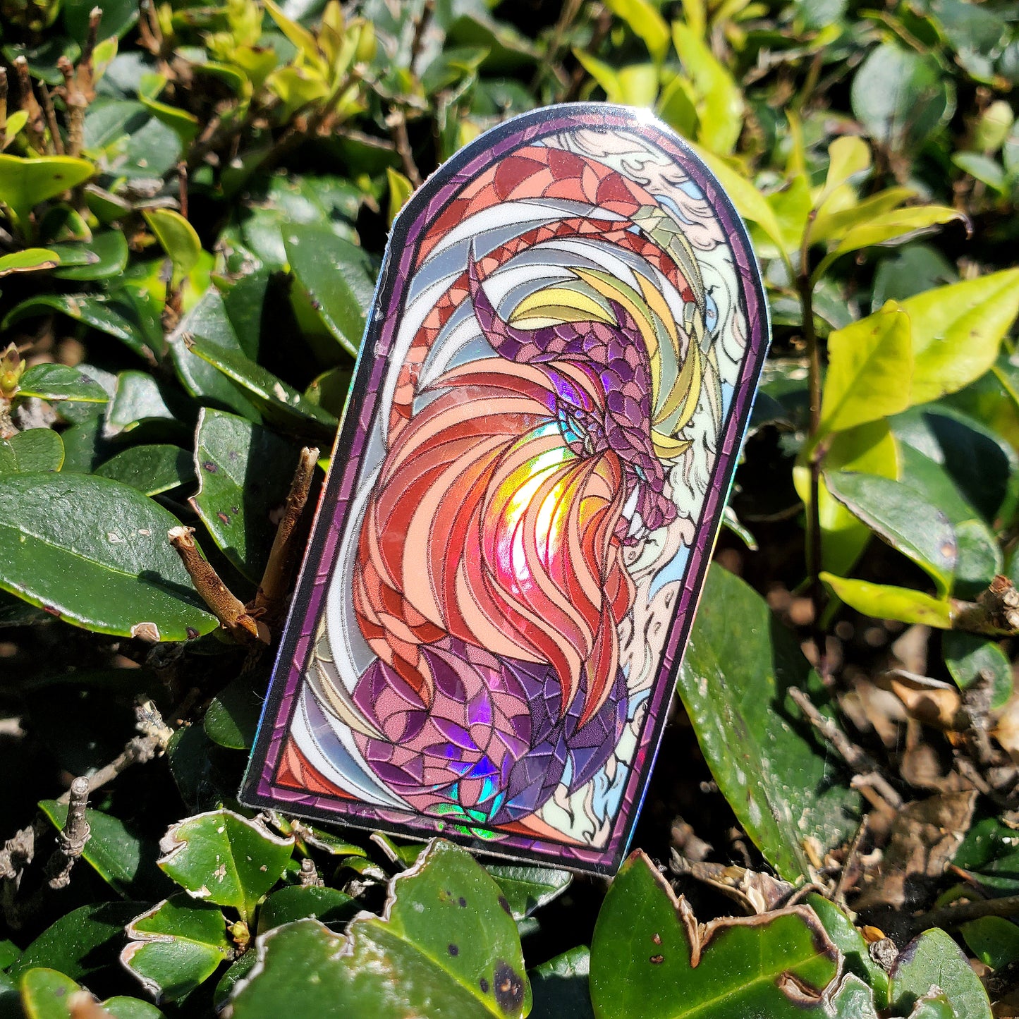 Teostra Stained Glass Vinyl Sticker