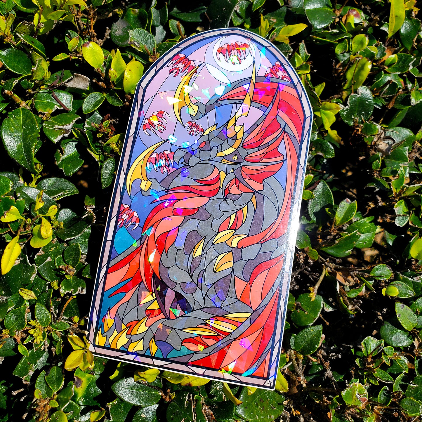 Bloodening Malzeno Stained Glass Vinyl Sticker