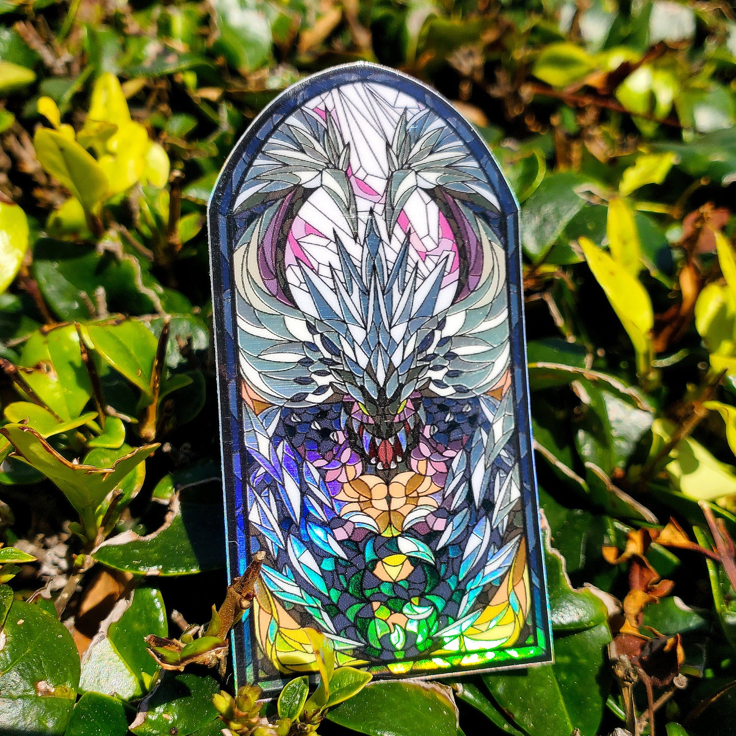 Nergigante Stained Glass Vinyl Sticker