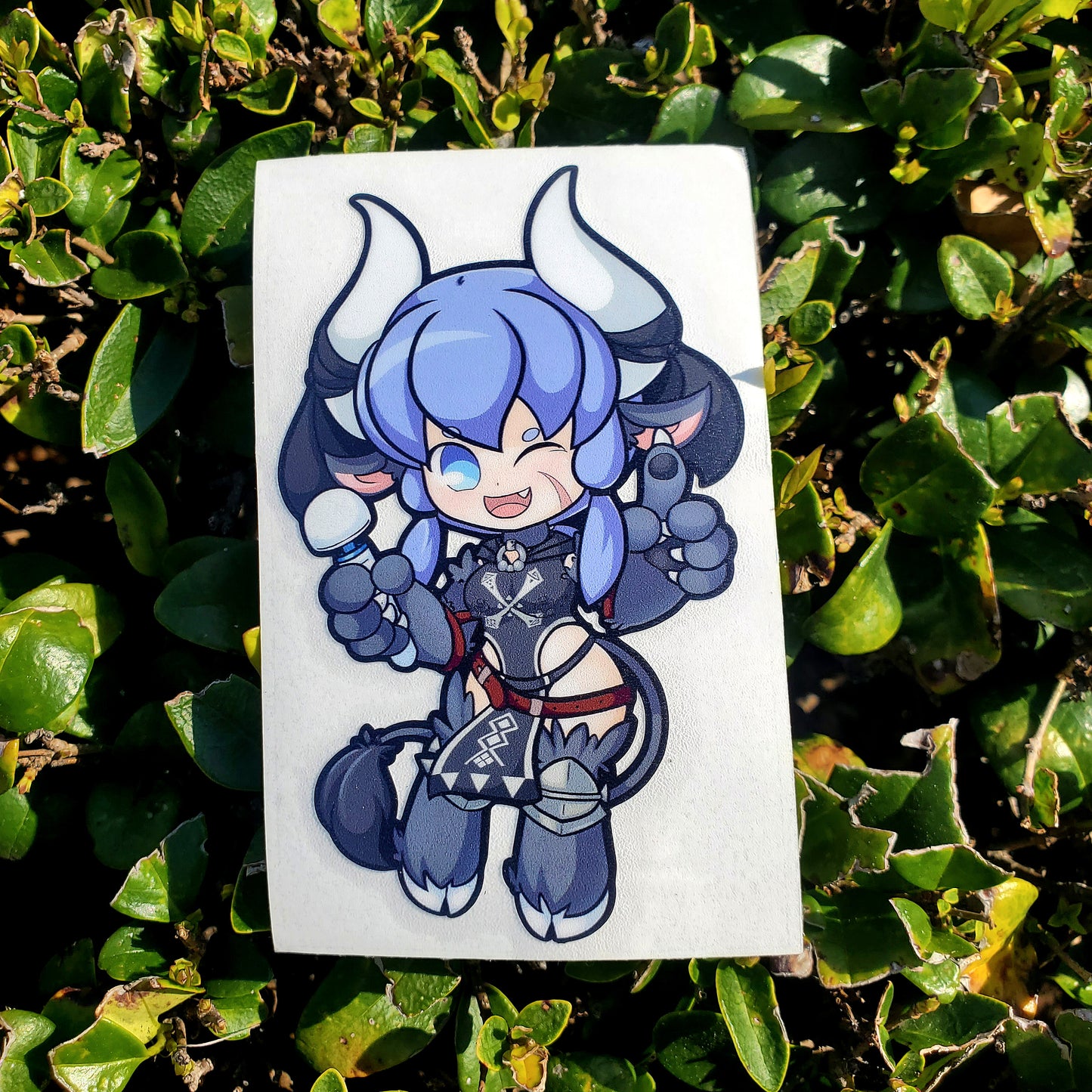 Enoki the Minotaur Chibi Vinyl Sticker (OC)